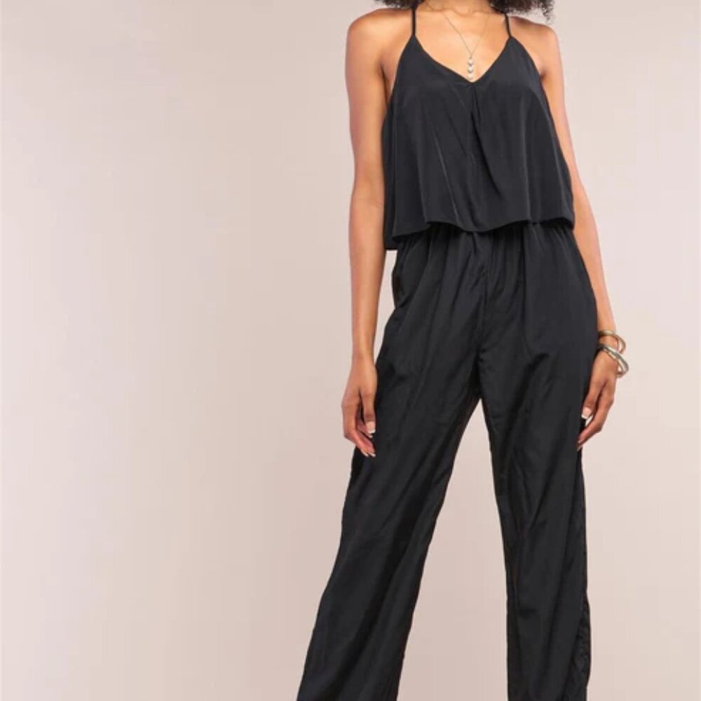 Sugar+Lips Tank Black Jumpsuit size L
